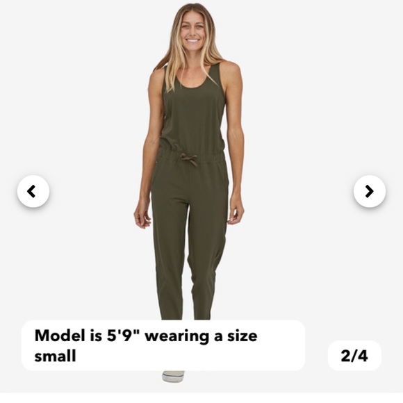 Patagonia Fleetwith Basin Green Jumpsuit - Picture 3 of 7